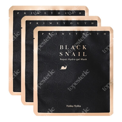 Holika Holika Prime Youth Black Snail Gel Mask 3 Pack ZESTAW Hydrożelowa maseczka z ekstraktem ze śluzu ślimaka 3 szt.