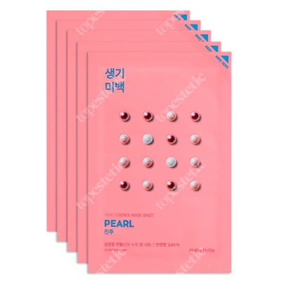 Holika Holika Pure Essence Mask Sheet - Pearl 5 Pack Maseczka bawełniana z ekstraktem z pereł 5 szt.