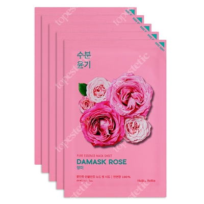Holika Holika Pure Essence Mask Sheet - Rose 5 Pack ZESTAW Maseczka bawełniana z ekstraktem z róży 5 szt.