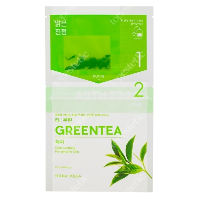 Holika Holika Tea Brewed Mask Sheet Green Tea Dwuskładnikowa maseczka do twarzy z zieloną herbatą 1 szt.