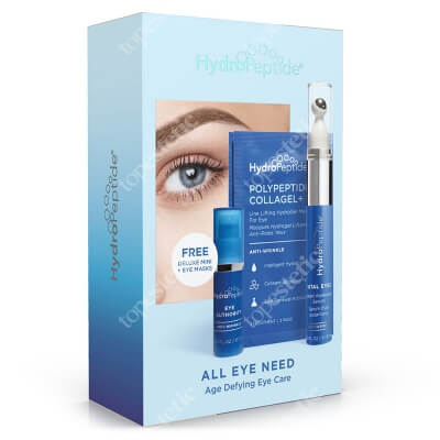 Hydropeptide All Eye Need ZESTAW Zaawansowane serum pod oczy 10 ml + Multifunkcyjny krem na kontur oka 5 ml + Maska liftingująca zmarszczki wokół oczu 2 szt.