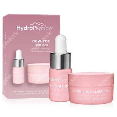 Hydropeptide Dew You Mega Minis ZESTAW Fitoodżywczy olejek do twarzy 3 ml + Królewska maska peptydowa 15 ml