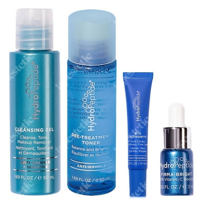 Hydropeptide Must Have ZESTAW Żel do demakijażu 50 ml + Tonik 50 ml + Serum 3 ml + Krem pod oczy 15 ml