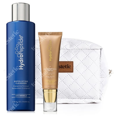 Hydropeptide Ochrona i Oczyszczanie ZESTAW Ochrona przeciwsłoneczna koloryzująca SPF 30, 50 ml + Przeciwstarzeniowy preparat oczyszczający 200 ml