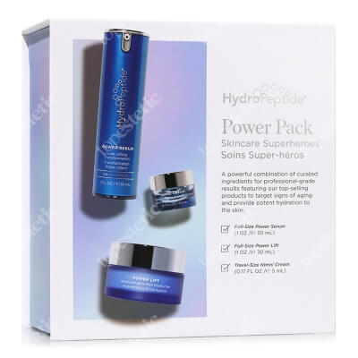 Hydropeptide Power Pack - Holiday Kit ZESTAW Serum liftingujące zmarszczki 30 ml + Krem nawilżający 30 ml + Krem z kompleksem kolagenowym 5 ml