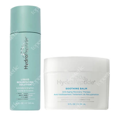 Hydropeptide Resurfacing Solution + Soothing Skin Recovery Balm ZESTAW Płyn złuszczający bez spłukiwania 120 ml + Łagodzący balsam do regeneracyjnej kuracji przeciwstarzeniowej 88 ml