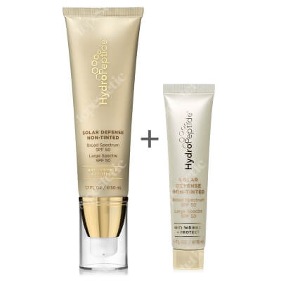 Hydropeptide Solar Defense Non Tinted Sunscreen SPF 50 + Travel Size ZESTAW Ochrona przeciwsłoneczna niekoloryzująca 50 ml + 15 ml