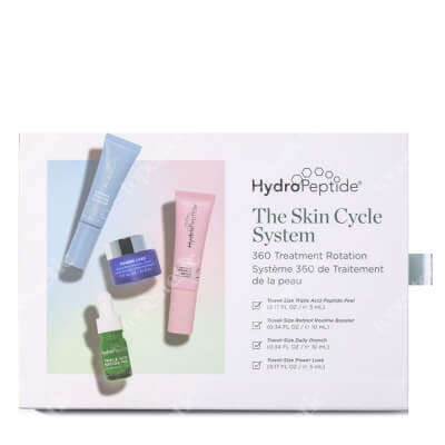 Hydropeptide The Skin Cycle Kit ZESTAW Peeling peptydowy 5 ml + Serum roztwór retinolu 1% 10 ml + Serum 10 ml + Regenerujący krem 5 ml