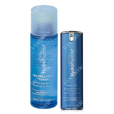 Hydropeptide Travel Pre Treatment Face Toner + Face Lift Moisturizer ZESTAW Tonik do stosowania przed zabiegami 50 ml + Zaawansowany Ultralekki Krem nawilżający 30 ml