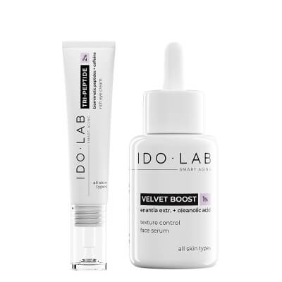 Ido Lab Brightening Skin ZESTAW Krem pod oczy 15 ml + Wygładzające i rozjaśniające serum 30 ml