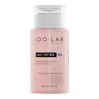 Ido Lab LAC + VIT B5 Ultra Hydrating Active Face Toner Łagodzący podrażnienia tonik dla cery wrażliwej 150 ml