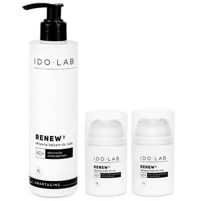 Ido Lab Renew2 40+ Body Set ZESTAW Krem do rąk 50 ml + Krem do stóp 50 ml + Balsam do ciała 250 ml