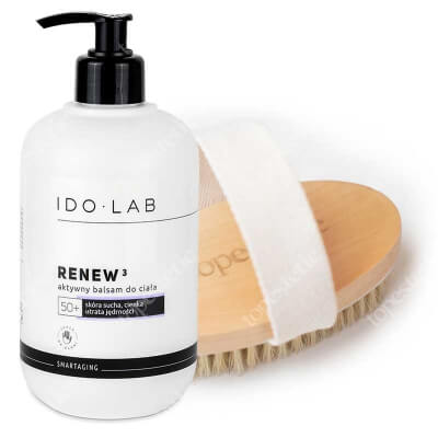 Ido Lab Renew3 Body Firming Set ZESTAW Balsam do ciała 500 ml + Szczotka do masażu ciała na sucho 1 szt