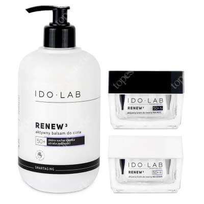Ido Lab Renew3 Complete ZESTAW Balsam do ciała 500 ml + Krem do twarzy na dzień 50 ml + Krem do twarzy na noc 50 ml
