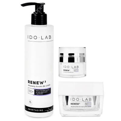 Ido Lab Renew3 Set ZESTAW Krem do ciała 250 ml + Krem pod oczy 15 ml + Krem na dzień 50 ml