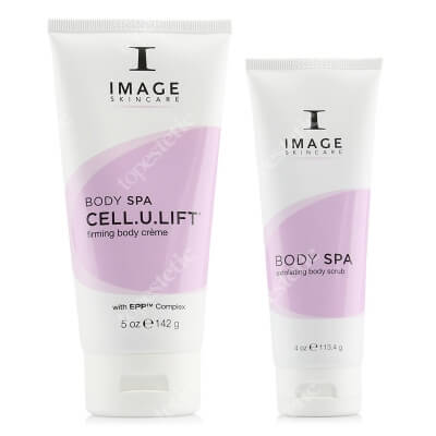 Image Skincare Cell U Lift Firming Body Creme + Exfoliating Body Scrub ZESTAW Preparat napinający i ujędrniający do ciała 142 g + Ziarnisty peeling do ciała 113,4 g