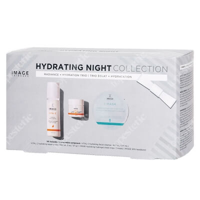 Image Skincare Hydrating Night Collection ZESTAW Preparat oczyszczający z 12% wit. C, 177 ml + Krem z 20% wit. A,C i E 56,7 g + Hydrożelowa maska 1 szt + Opaska 1 szt