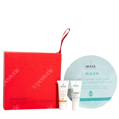 Image Skincare Hydrating Self Care Trio ZESTAW Maska nawilżająca w płacie 1 szt. + Ochrona ust 7 g + Serum 7 ml