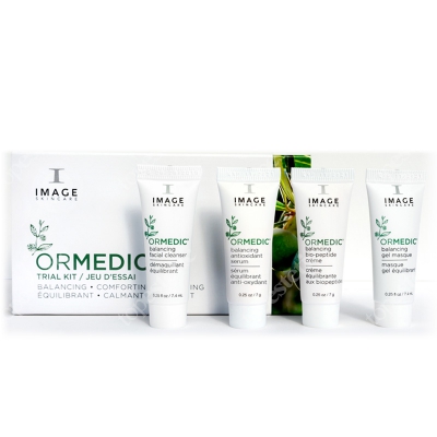 Image Skincare Ormedic Trial Kit ZESTAW Preparat oczyszczający 7 ml + Serum nawilżające7 ml + Maska żelowa 7 ml + Krem nawilżający 7 ml