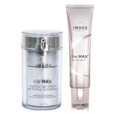 Image Skincare The Max Contour Gel Creme + Stem Cell Neck Lift ZESTAW Krem żel intensywnie korygujący owal twarzy 50 ml + Krem silnie ujędrniający na szyję, podbródek i dekolt 59 ml