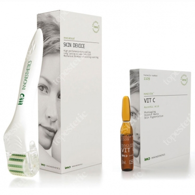 Innoaesthetics INNO-ROLLER+INNO-TDS Vit.C Mezoterapia mikroigłowa 0,25 mm + 6x2 ml