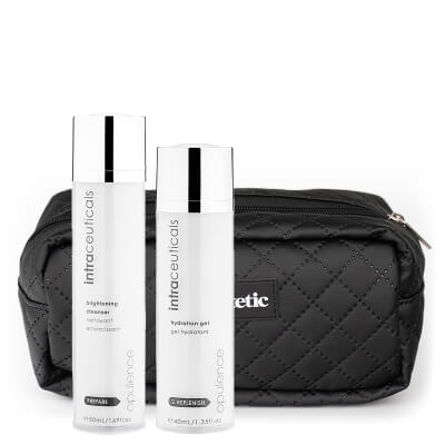 Intraceuticals Brightening Cleanser + Brightening Hydration Gel Opulence ZESTAW Zmywacz rozjaśniający 50 ml + Rozjaśniający żel nawadniający 40 ml + Kosmetyczka 1 szt