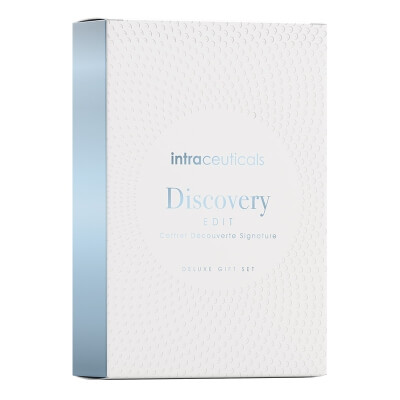 Intraceuticals Discovery Edit ZESTAW Zmywacz 25 ml + Serum 15 ml + Żel 15 ml + Krem 15 ml + Booster 4 x 5 ml + Kosmetyczka 1 szt