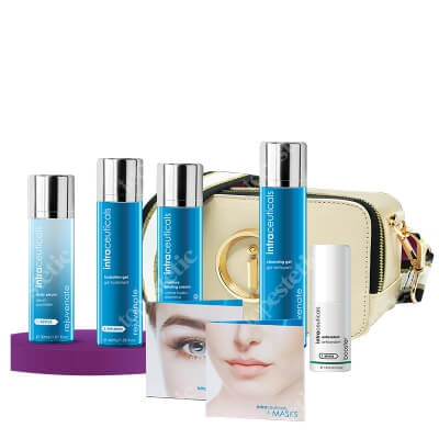 Intraceuticals Kolekcja Nawadniająca ZESTAW Żel oczyszczający 50 ml + Serum 30 ml + Żel nawadniający 40 ml + Krem 40 ml + Booster 15 ml + Maska oczy 1 szt + Maska usta 1 szt