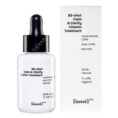 Iossi B3 Shot Calm and Clarify Vitamin Treatment Serum z niacynamidem w aktywnym stężeniu 10%, wit. C, 30 ml