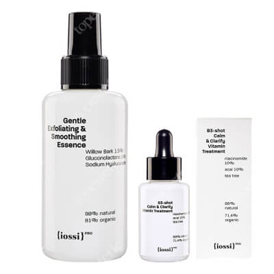 Iossi Essence + B3 Shot ZESTAW Esencja złuszczająco-wygładzająca 100 ml + Serum z niacynamidem w aktywnym stężeniu 10%, wit. C, 30 ml
