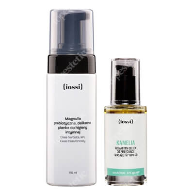 Iossi Magnolia + Kamelia ZESTAW Pianka do higieny intymnej 170 ml + Olejek do pielęgnacji i masażu intymnego 50 ml
