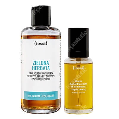 Iossi Śliwka + Zielona Herbata ZESTAW Hydrofilny olejek do demakijażu i mycia twarzy 100 ml + Tonik kojąco-nawilżający 200 ml