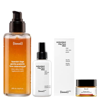 Iossi Szałwia Hiszpańska + Antioxidant City Face Mist + Mango Kokos GRATIS ZESTAW Prebiotyczny żel 200 ml + Antyoksydacyjna mgiełka 100 ml + Cukrowy peeling do ust 15 ml