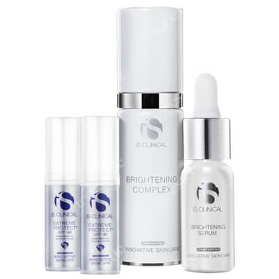 iS Clinical Luminous Glow Collection ZESTAW Serum na przebarwienia 15 ml + Krem na przebarwienia 30 g + Krem odbudowujący, nawilżający, z ochroną UVA/UVB 2 x 5 g