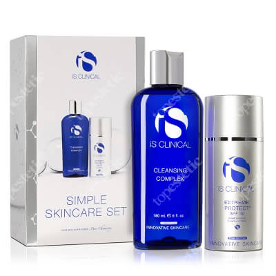 iS Clinical Simple Skincare Set ZESTAW Żel oczyszczający 180 ml + Krem odbudowujący, nawilżający, z ochroną UVA/UVB 100 g