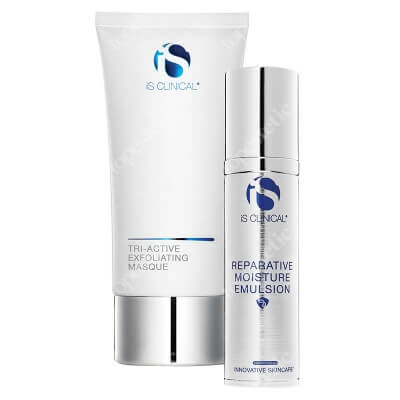 iS Clinical Tri-Active Exfoliating Masque + Reparative Moisture Emulsion ZESTAW Maseczka eksfoliująca 120 g + Krem nawilżający 50 g
