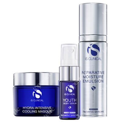 iS Clinical Youthful Hydration Collection ZESTAW Krem nawilżający 50 g + Profesjonalna maska żelowa do użytku domowego 50 g + Nawilżające serum do ciała 15 ml