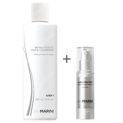 Jan Marini Marini Mattify + Bioglycolic Face Cleanser ZESTAW Serum matujące 28 g + Emulsja do mycia twarzy z kwasem glikolowym 237 ml