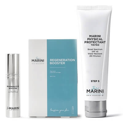 Jan Marini Pozabiegowa Pielęgnacja Silnie Gojąca ZESTAW Krem ochronny koloryzujący (kolor średni) 57 g + Booster regenerujący 30 ml
