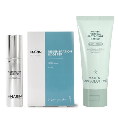 Jan Marini Pozabiegowa Pielęgnacja Silnie Gojąca ZESTAW Krem ochronny koloryzujący (kolor średni) 57 g + Booster regenerujący 30 ml