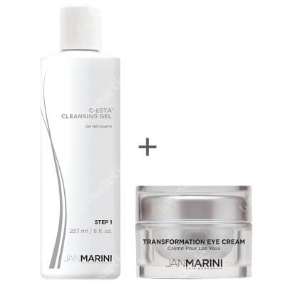 Jan Marini Transformation Eye Cream + C-ESTA Cleansing Gel ZESTAW Regenerujący krem pod oczy 14 g + Żel do mycia twarzy z witaminą C i DMAE 237 ml