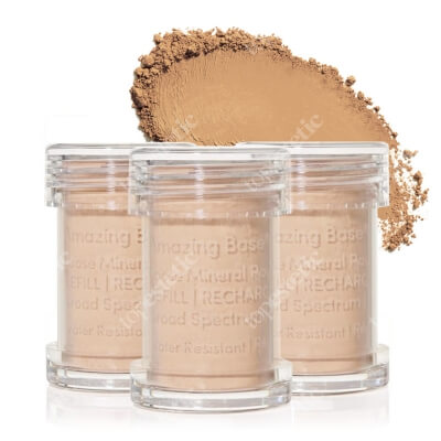 Jane Iredale Amazing Base Refillable Brush SPF 20 Refill Sypki puder mineralny (kolor Suntan), wkład 3 x 2,5 g