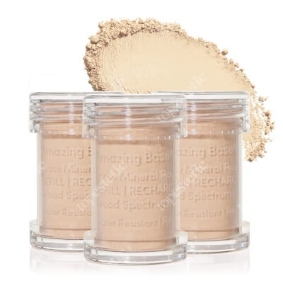 Jane Iredale Amazing Base Refillable Brush SPF 20 Refill Sypki puder mineralny (kolor Bisque), wkład 3 x 2,5 g