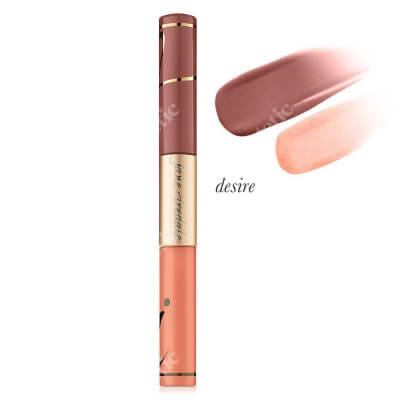 Jane Iredale Lip Fixation - Stain/Gloss Pomadka długotrwała, nawilżająca z błyszczykiem 6 ml (kolor Desire)