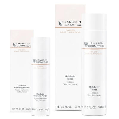 Janssen Cosmetics Clean Routine ZESTAW Tonik rozjaśniający 100 ml + Łagodny proszek oczyszczający 60 g