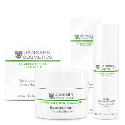 Janssen Cosmetics Combination Skin Set ZESTAW Delikatny proszek oczyszczający 100 g + Krem normalizujący na dzień 50 ml