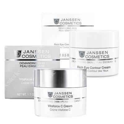 Janssen Cosmetics Demandig Skin Set ZESTAW Krem z witaminą C 50 ml + Krem na okolicę oczu 15 ml