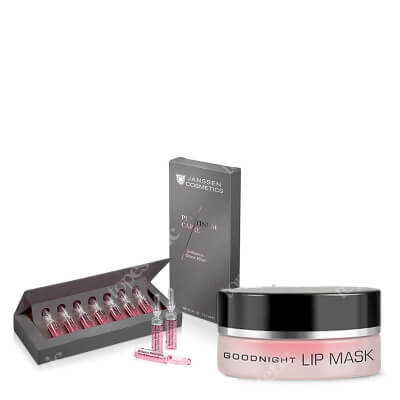 Janssen Cosmetics Exclusive Set ZESTAW Aktywator młodości i blasku 7x2 ml + Maska wygładzająca i wypełniająca usta 15 ml