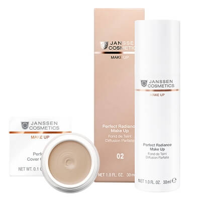 Janssen Cosmetics Perfect Radiance Skin ZESTAW Podkład do perfekcyjnego rozświetlenia skóry (Kolor 02) 30 ml + Kamuflaż - korektor (kolor 04) 5 ml