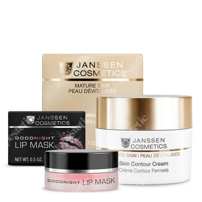 Janssen Cosmetics Skin Contour Cream + Goodnight Lip Mask ZESTAW Krem ujędrniający owal twarzy 50 ml + Maska wygładzająca i wypełniająca usta 15 ml